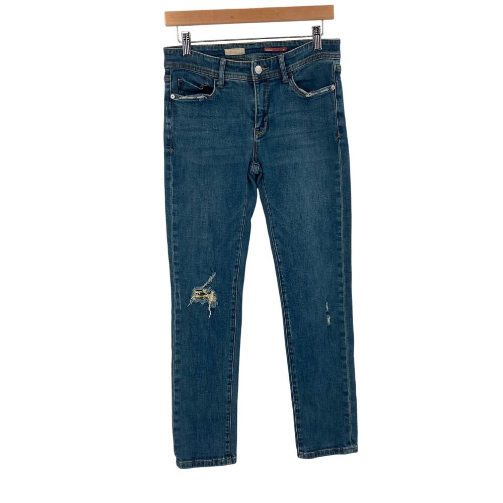 Pilcro and the Letterpress Slim Boyfriend Jeans Distressed Medium Wash Size 26
